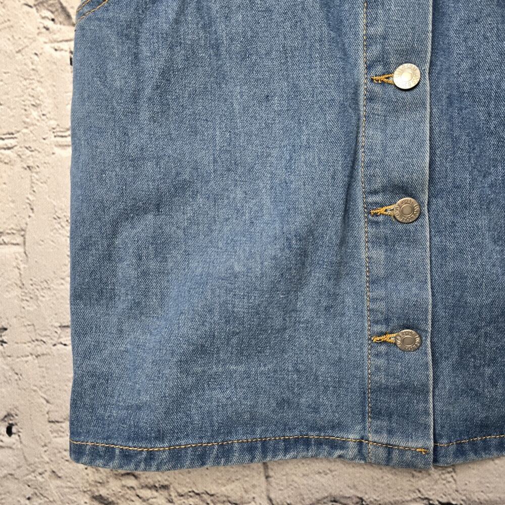 Coco And Shay Denim Fringe Western Cowboy Sleeveless Dress Size Medium - Picture 7 of 12